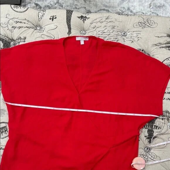 Chelsea28 Womens V-Neck Short Sleeves Top - Picture 9 of 11